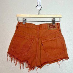 Levi's Orange Jean Shorts